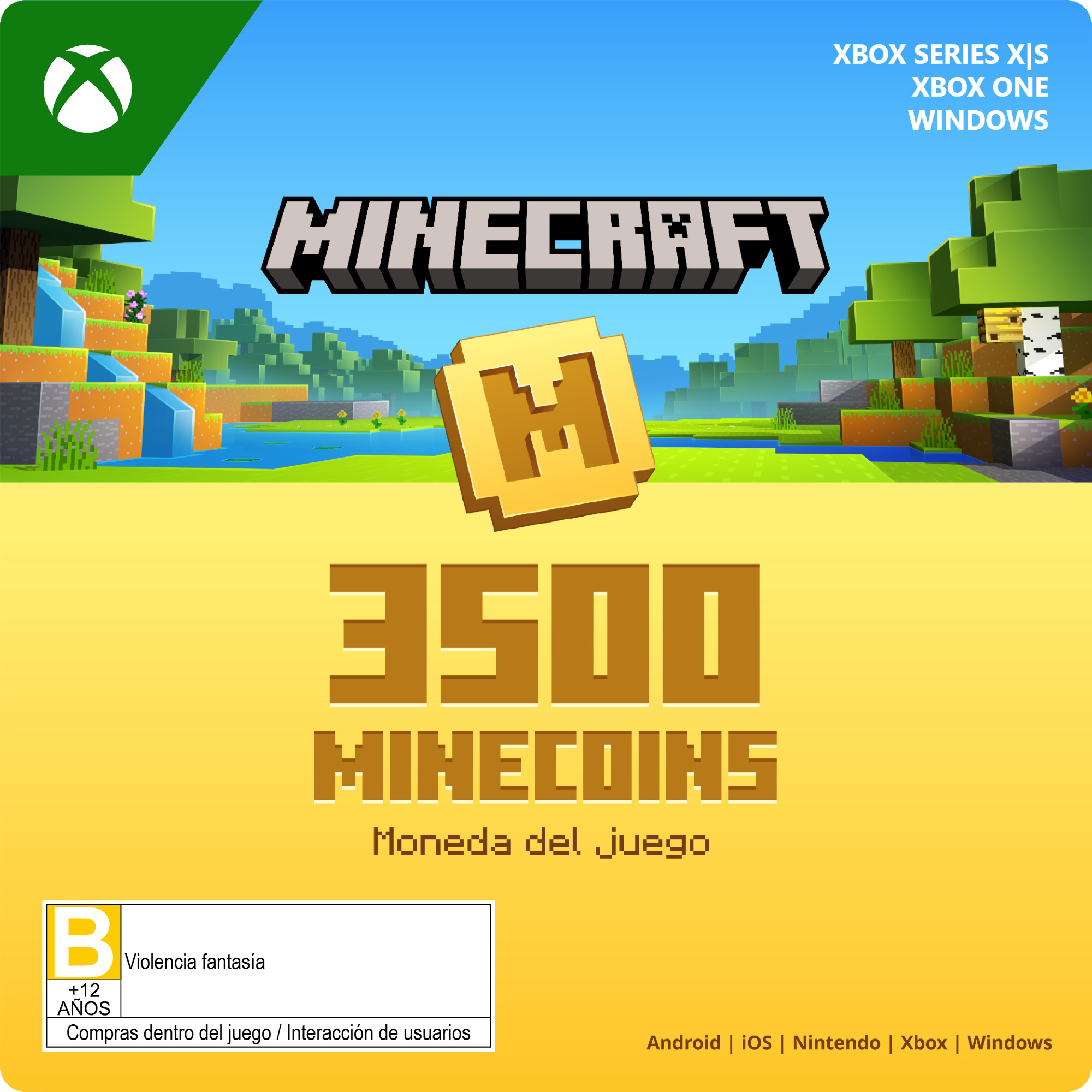 Pin Virtual Minecoins Minecraft 3500 Código Digital | LATAM - Comprar en LATAMPLAY Colombia