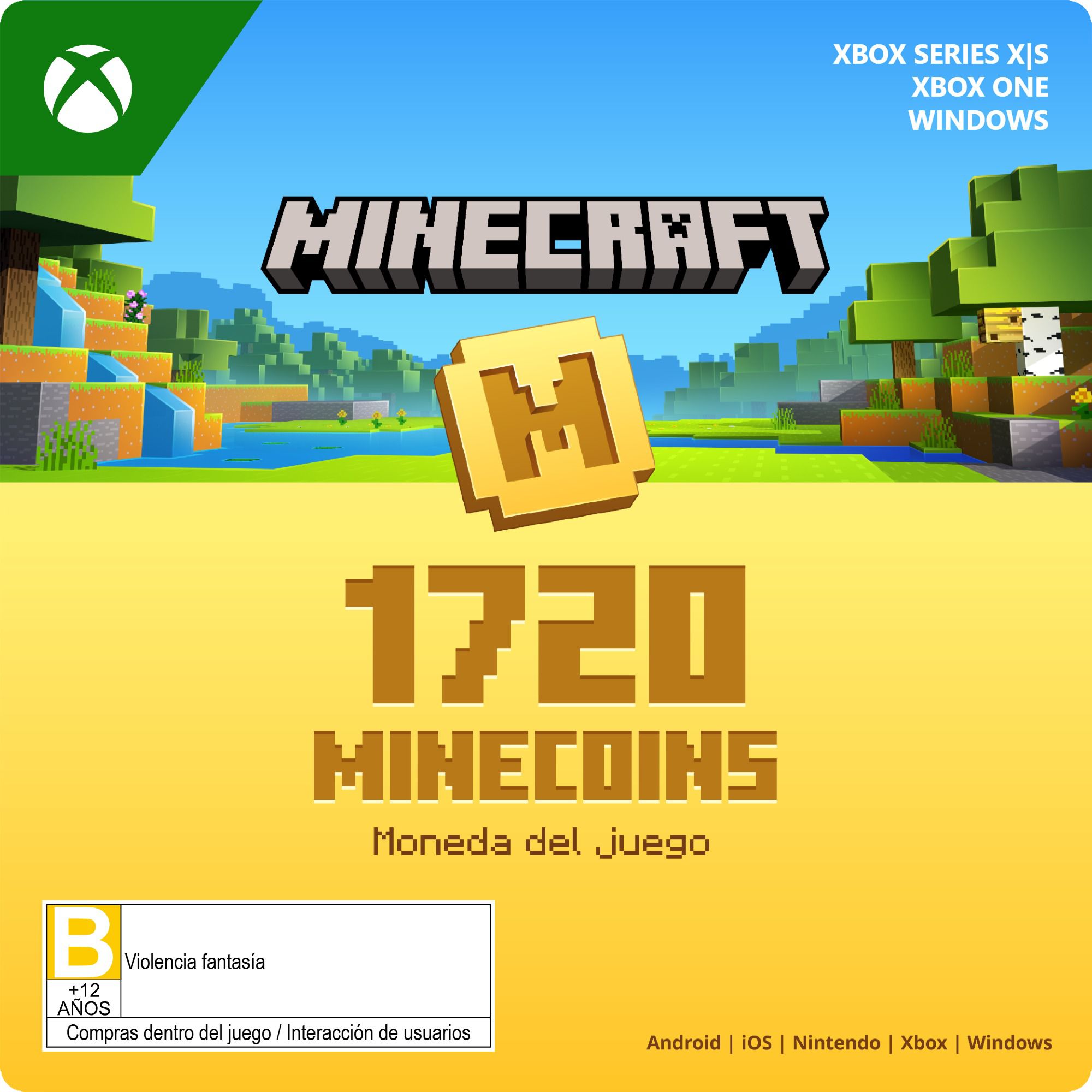 Pin Virtual Minecoins Minecraft 1720 Código Digital | LATAM - Comprar en LATAMPLAY Colombia