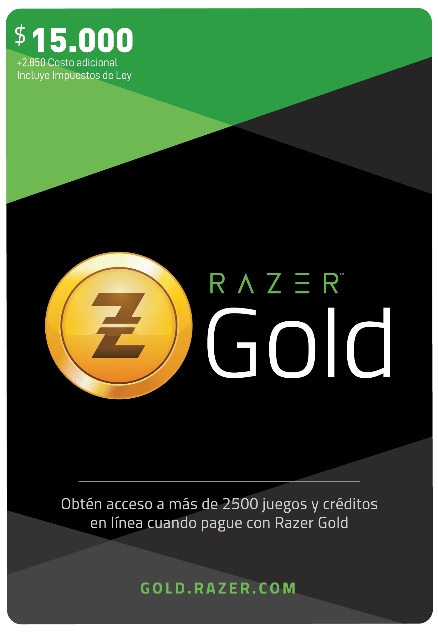 Razer Gold Tarjeta de Regalo 15.000 COP Digital | Colombia - Comprar en LATAMPLAY Colombia